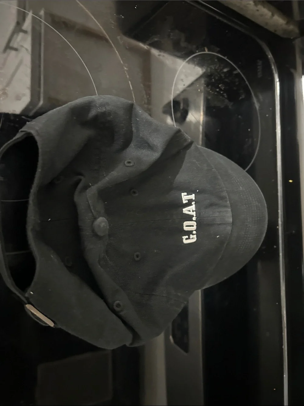 G.O.A.T. Black Cotton Baseball Cap - Men